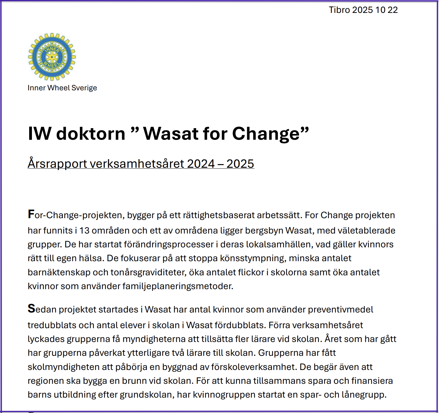 Bild IW-doktorn Wasat for Change