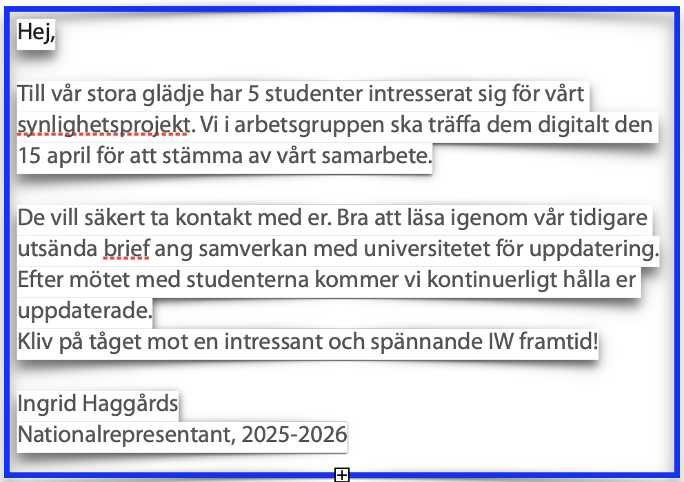 Projekt Synlighet 2026