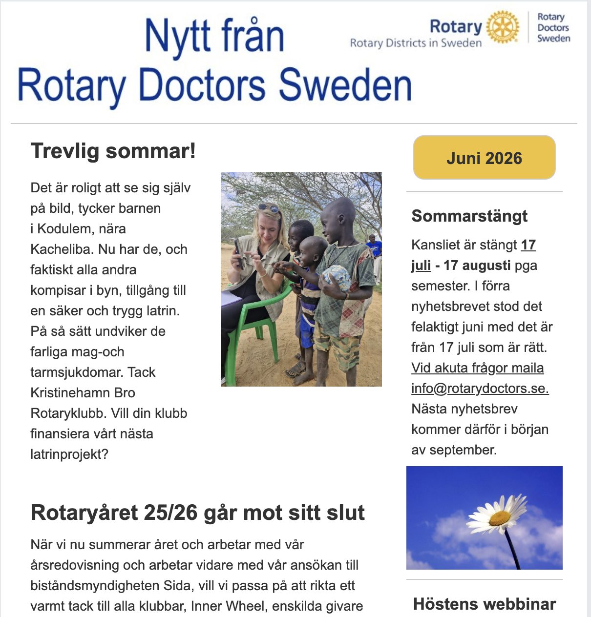 Bild Rotary Doctors juni 2026