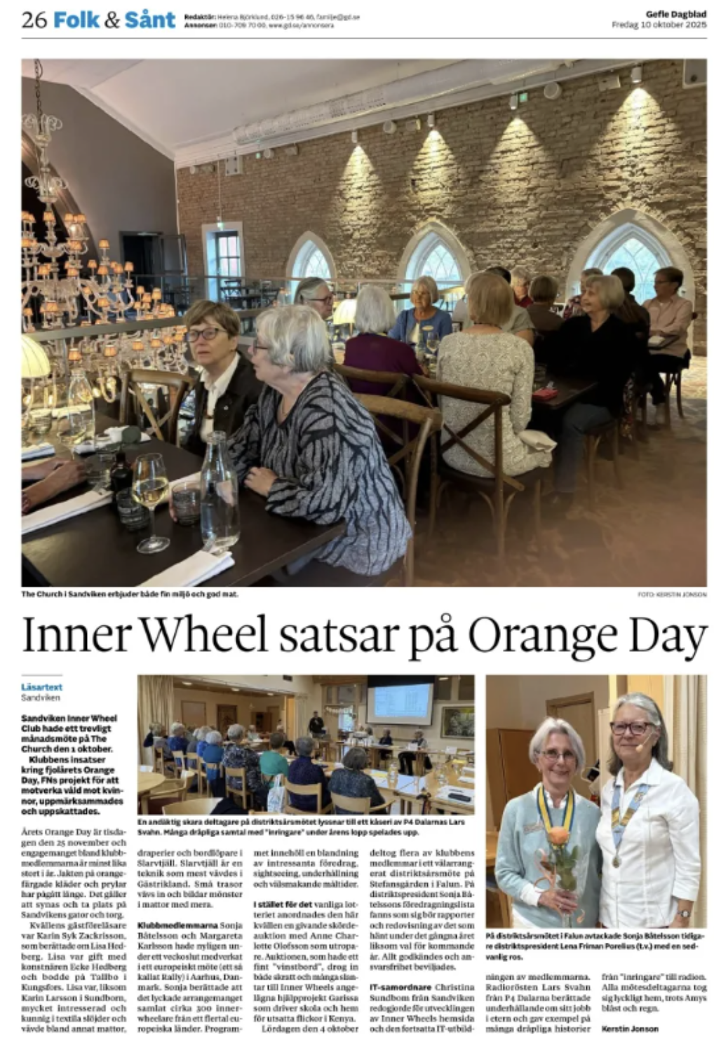 Bild artikel Gefle Dagblad 2025-10