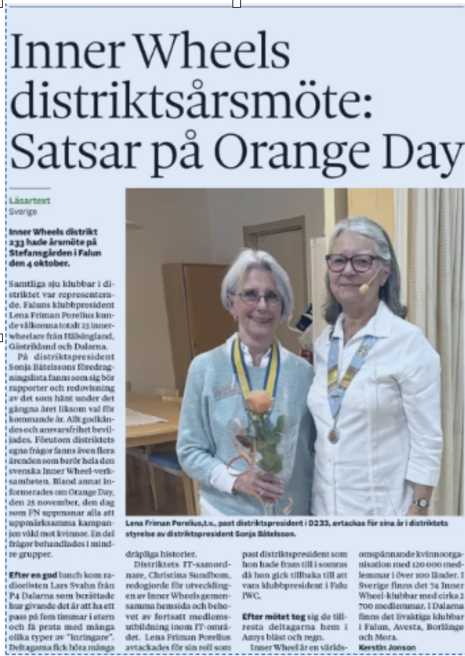 Bild artikel Hudiksvalls tidning 2025-10